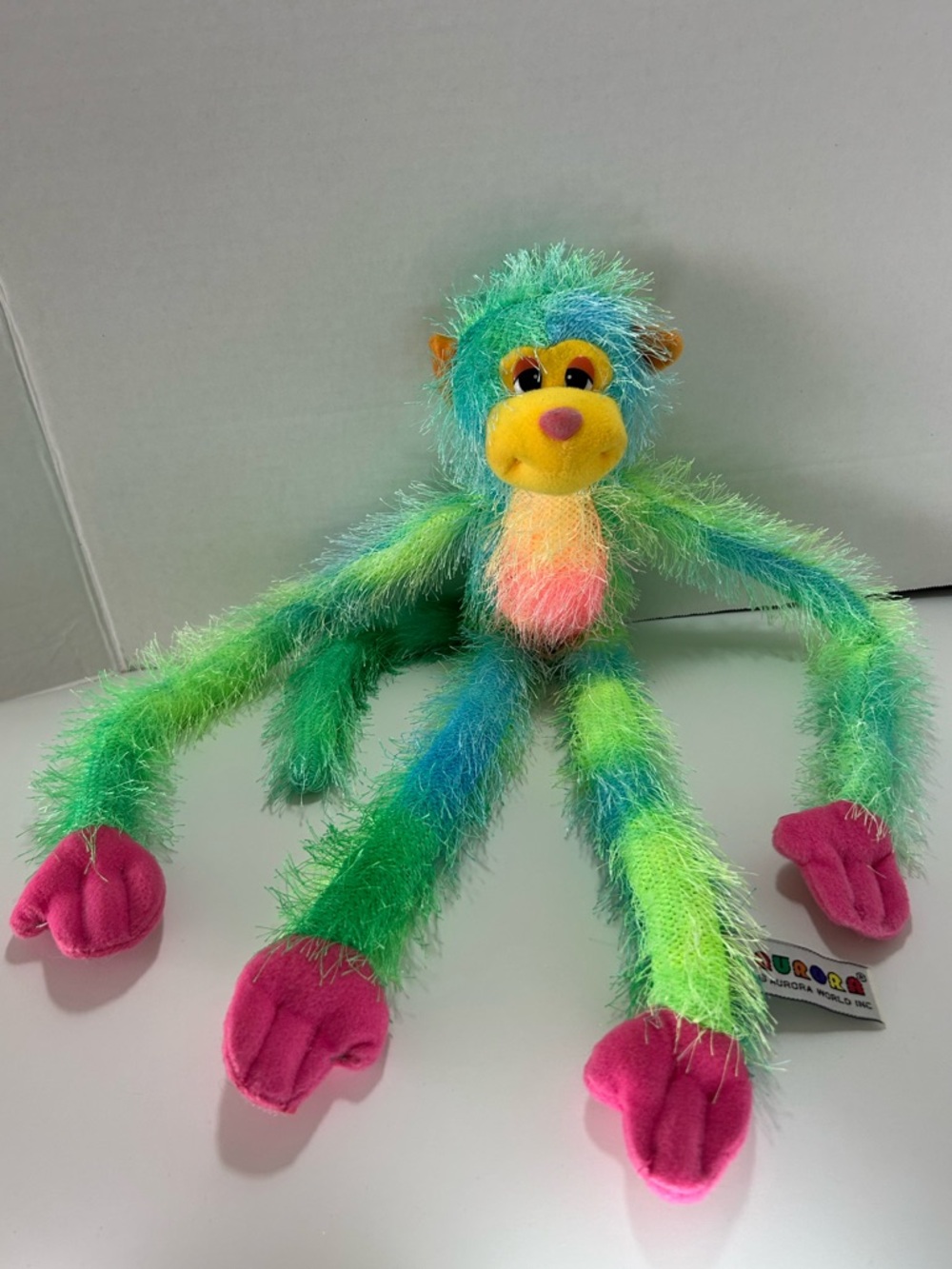 2/$20 ☘️ Aurora World: Neon Rainbow Shaggy Hanging Monkey